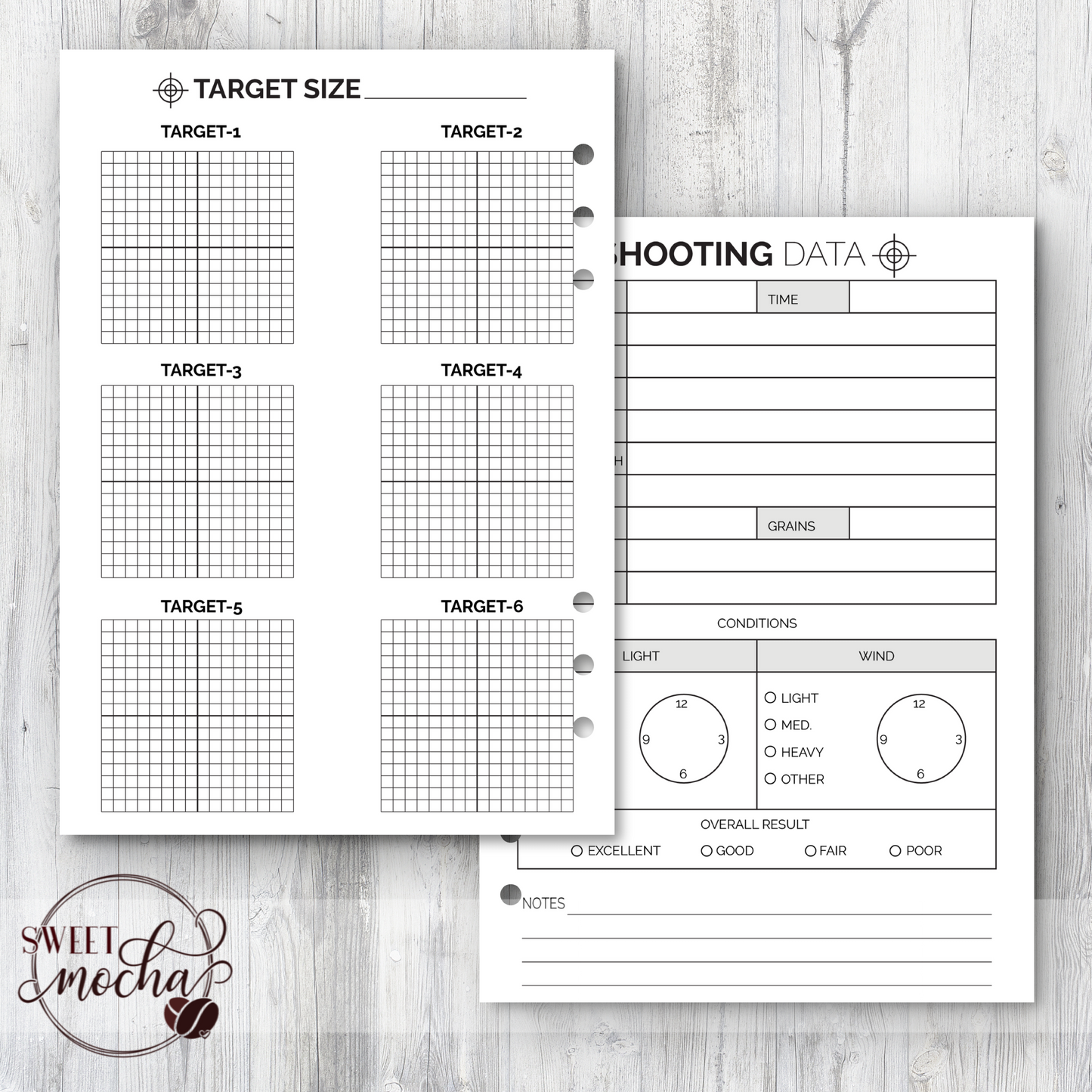 Shooting Log Pages