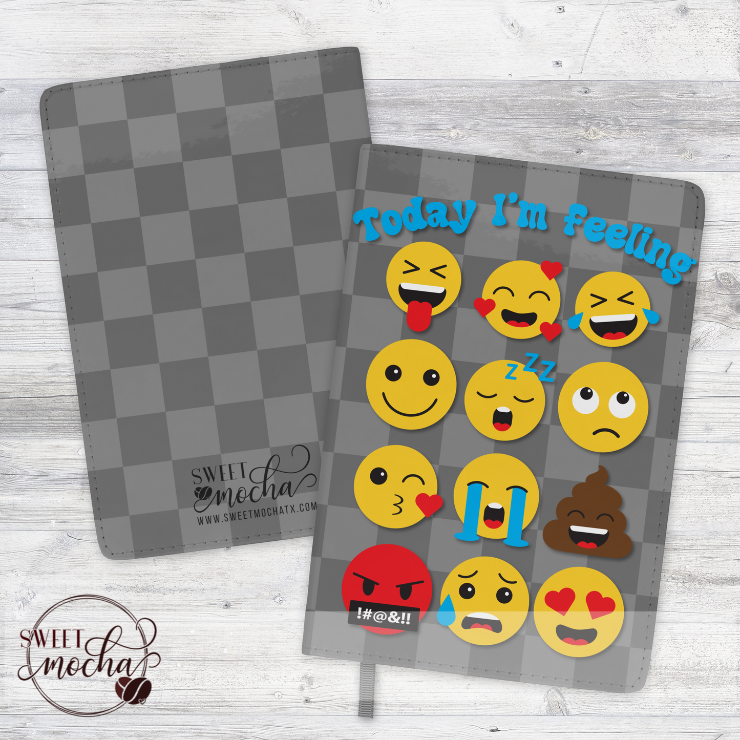 Emoji Checker Journal Notebook