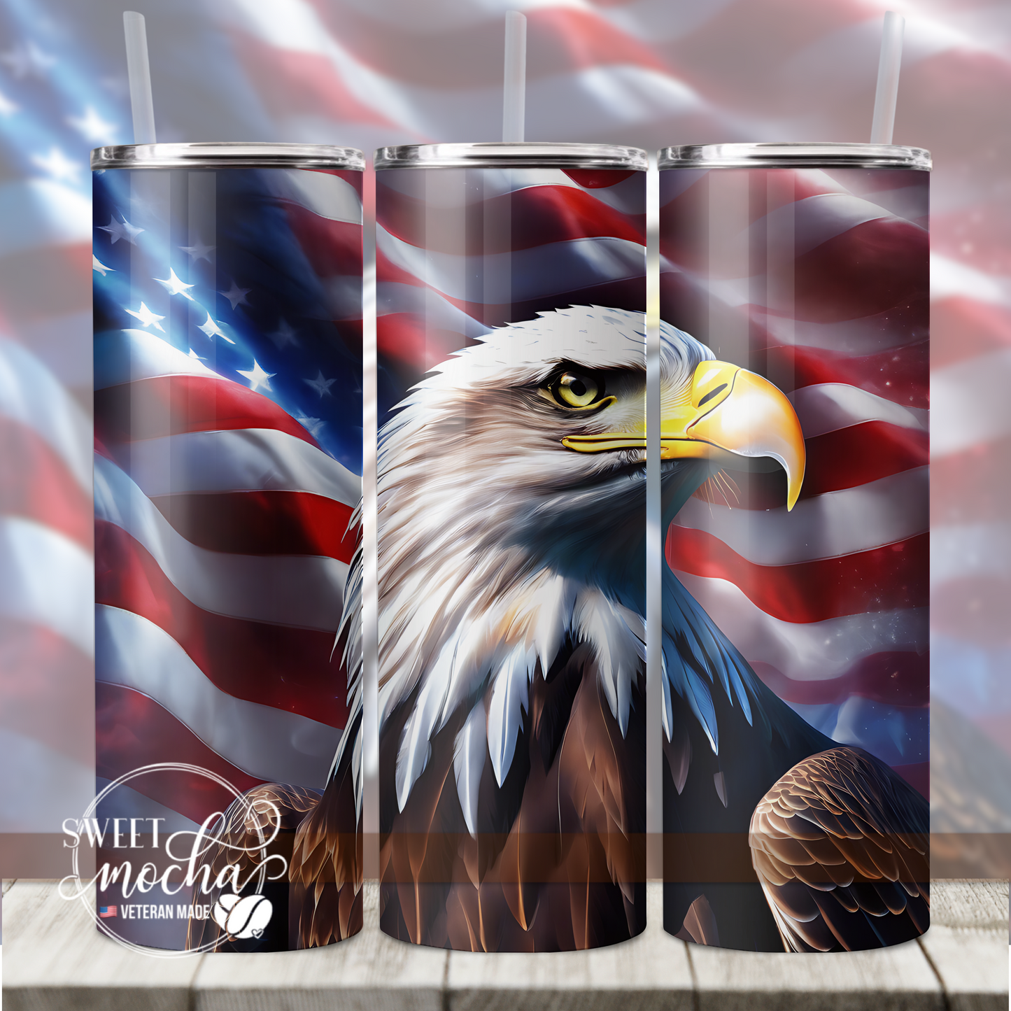 Patriotic Eagle Tumbler