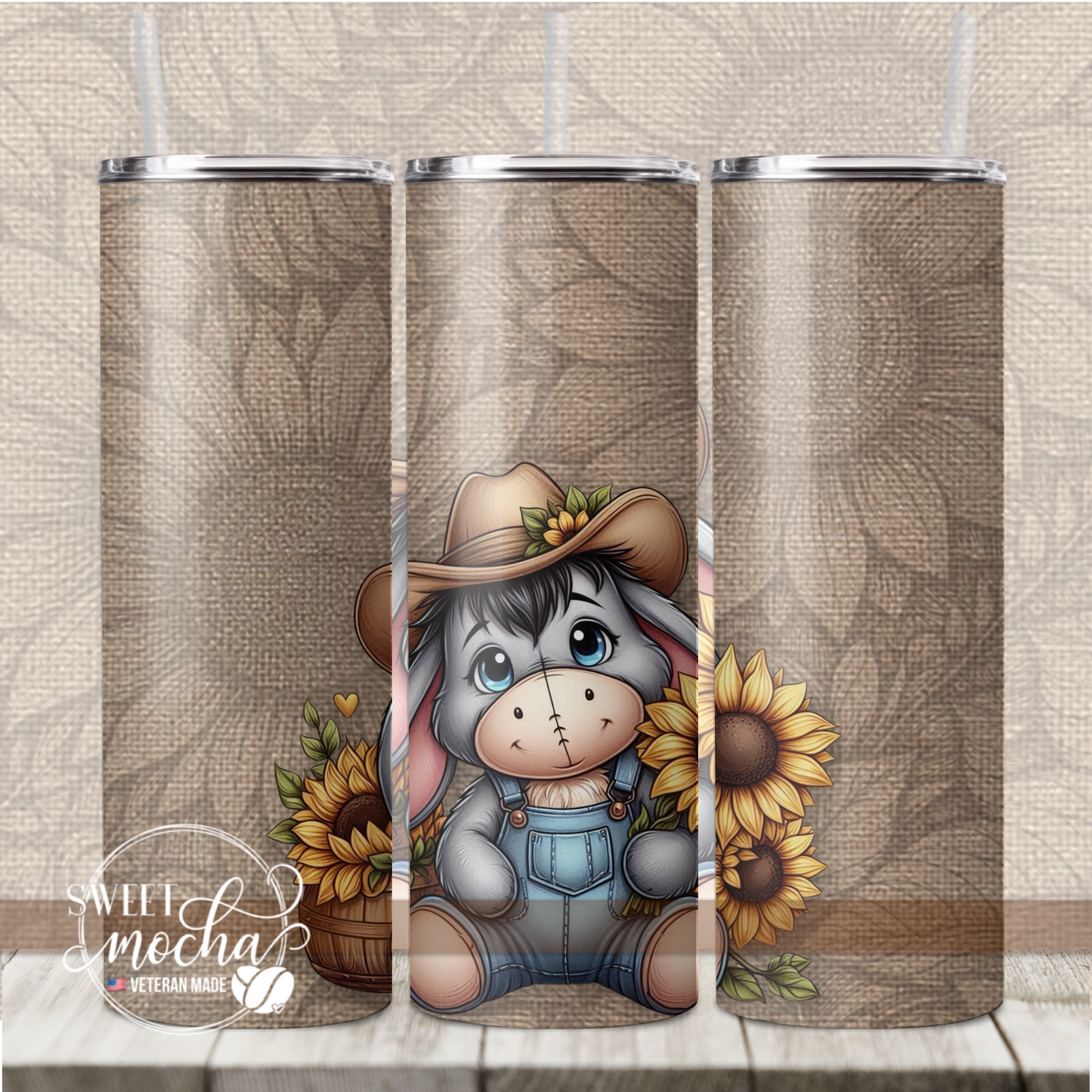 Sunflower Eeyore Tumbler