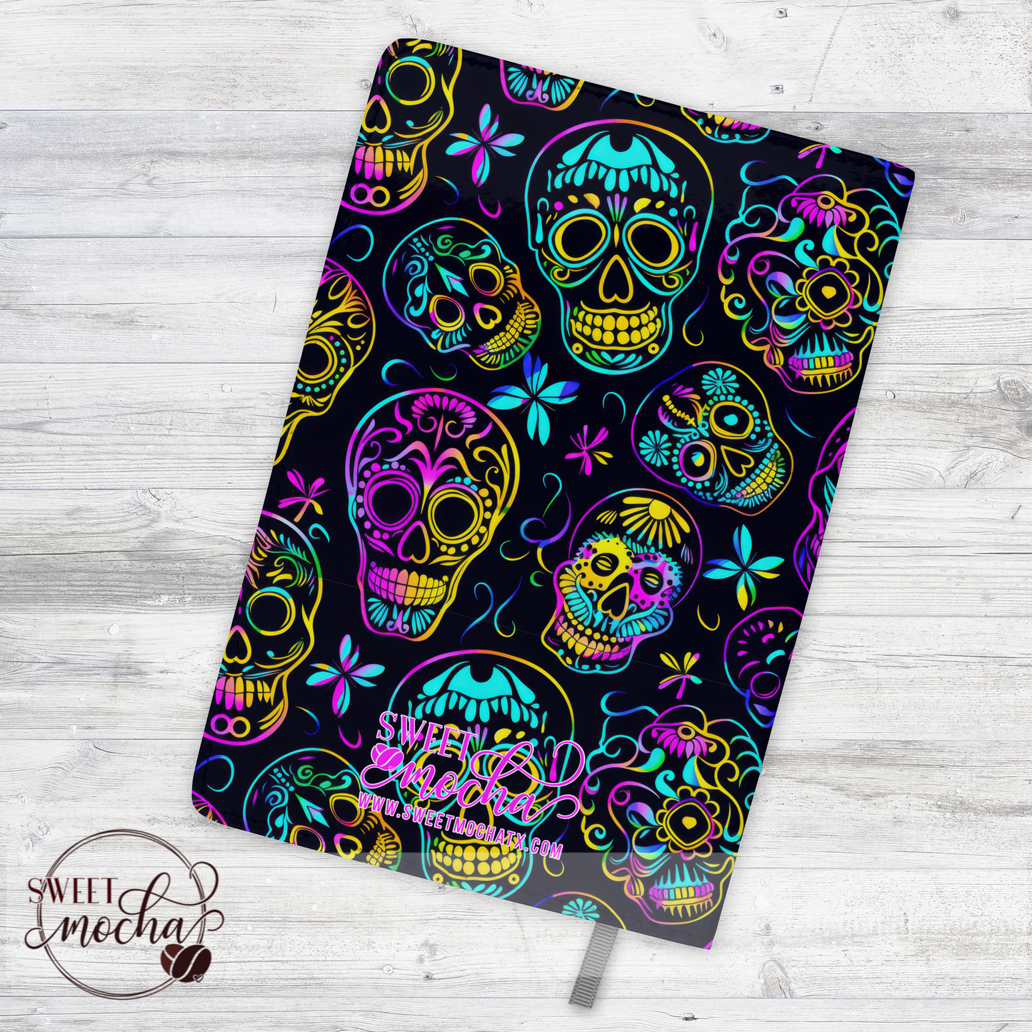 Neon Sugar Skulls Journal Notebook