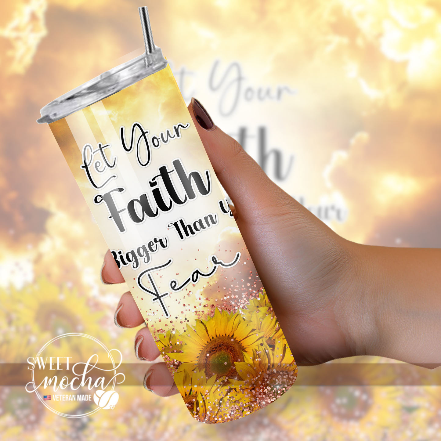 Faith Bigger Than Fear Tumbler