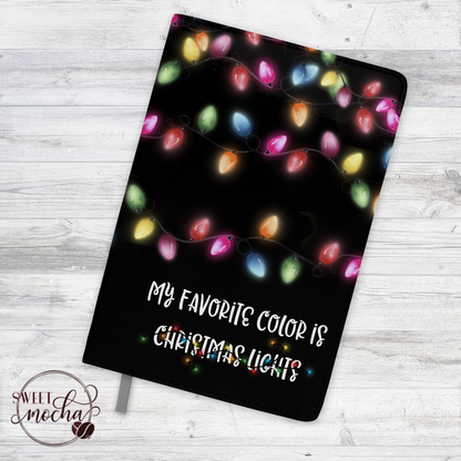 Favorite Color Christmas Lights Journal Notebook