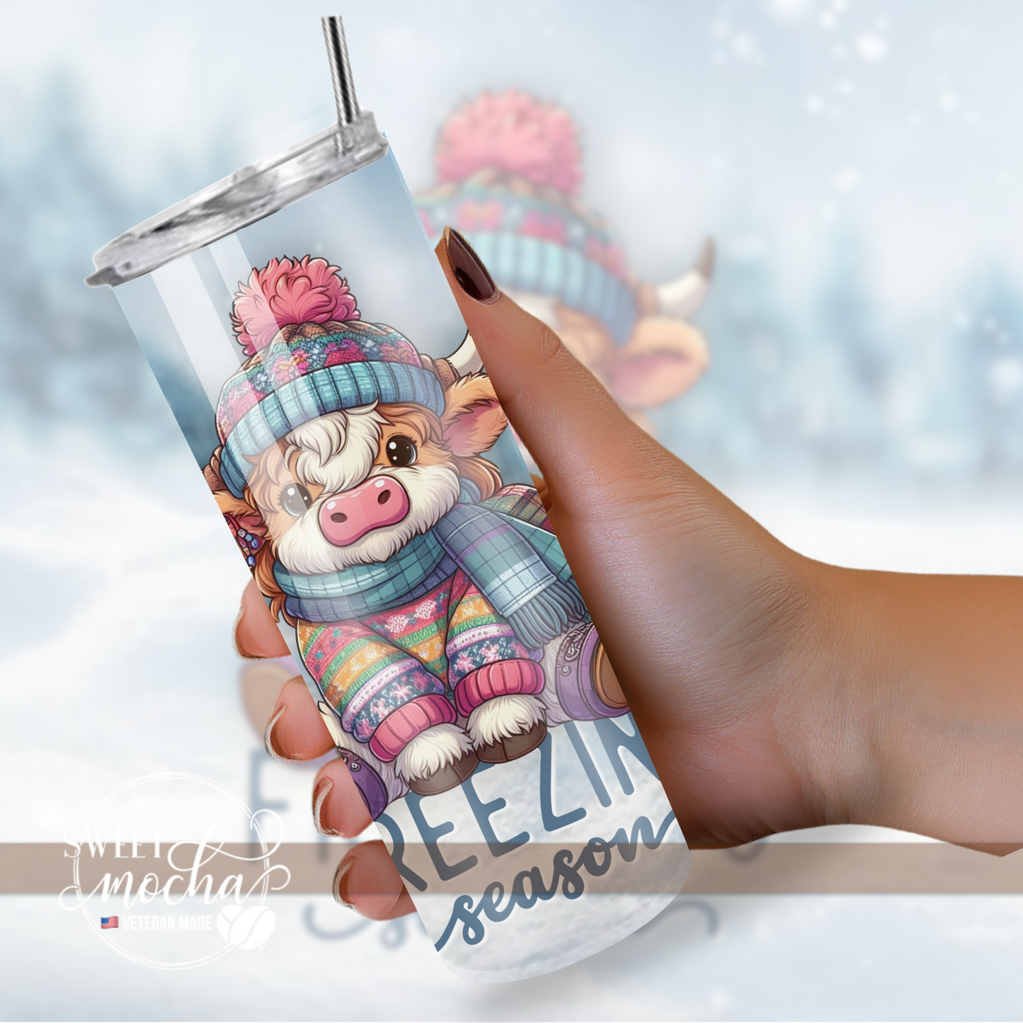 Freezing Season Cow Tumbler