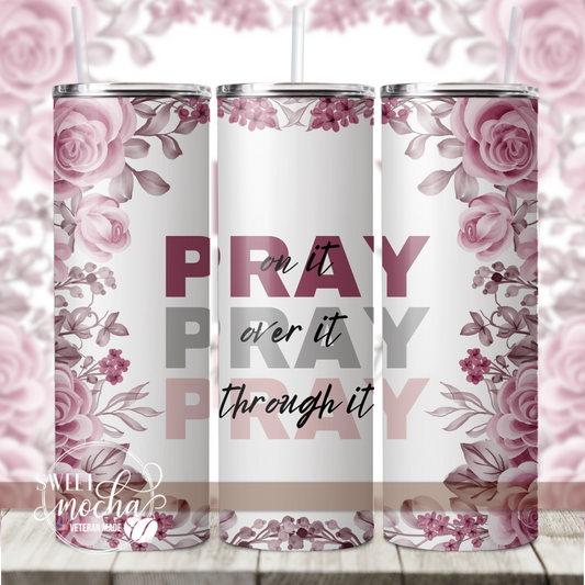 Pray Floral Tumbler