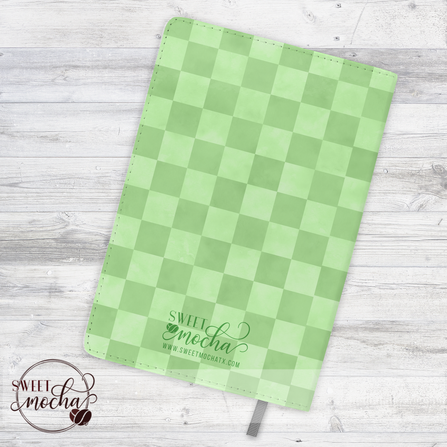 Christmas Ghost Green Checker Journal Notebook