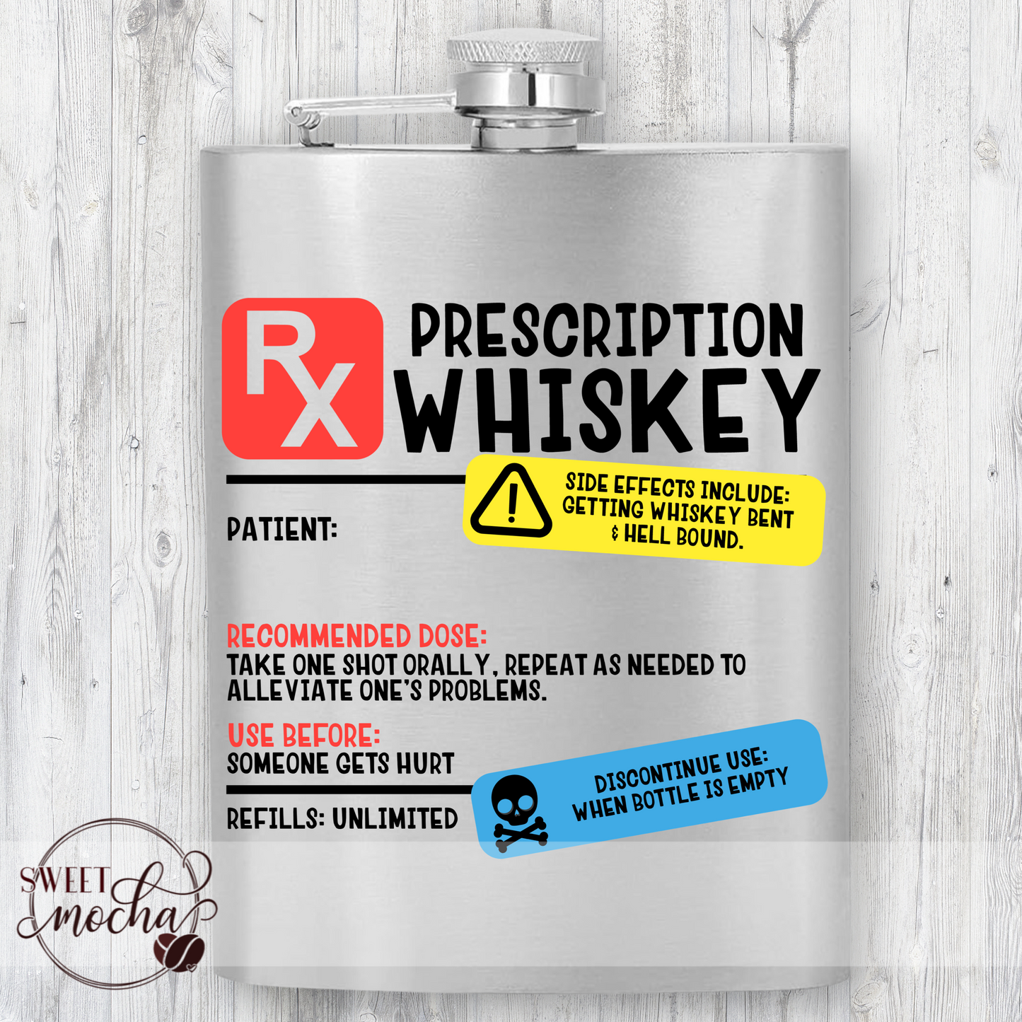 “Prescription Whisky” Stainless Flask Gift Set