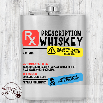 “Prescription Whisky” Stainless Flask Gift Set